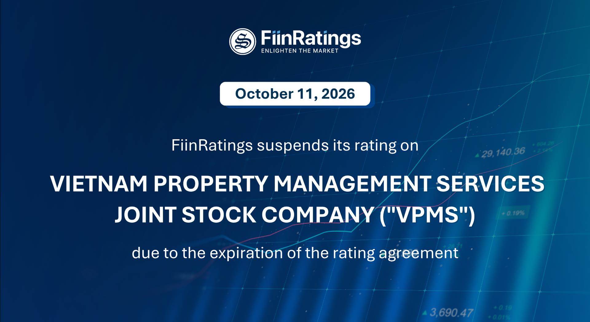 FiinRatings terminates credit rating services for TN Development Joint Stock Company ("TN") due to the expiration of the rating agreement